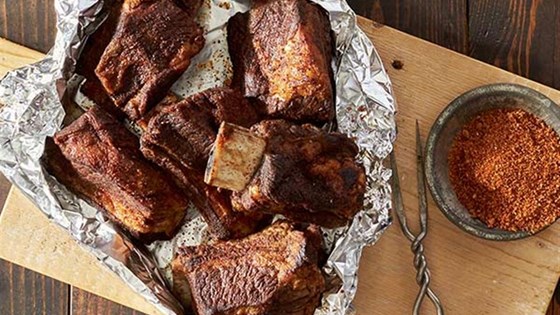 Grilled BBQ Short Ribs with Dry Rub