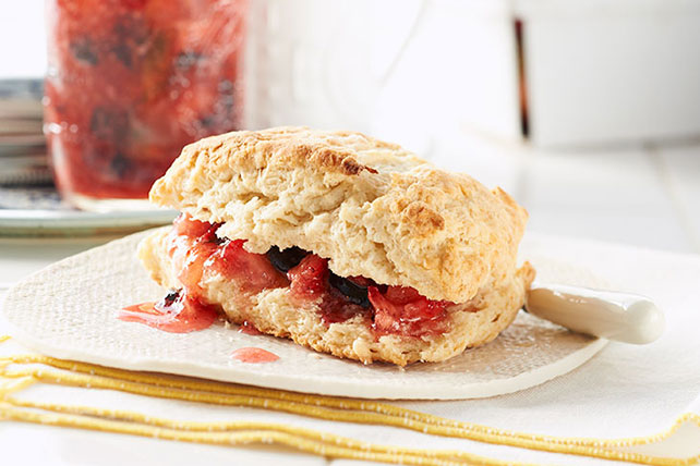 30 Minutes to Homemade SURE.JELL Strawberry-Blueberry Freezer Jam