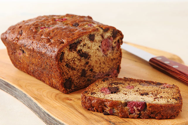 Raspberry-Chocolate Banana Bread