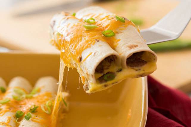 Sausage, Potato & Cheese Enchiladas