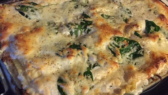 Chicken and Spinach Alfredo Lasagna