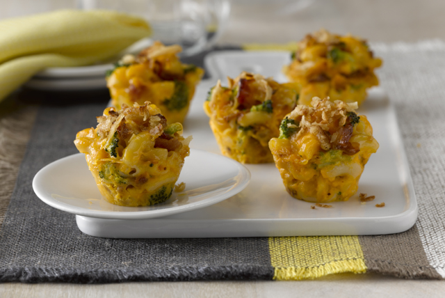 Cheesy Broccoli-Bacon Mac Bites