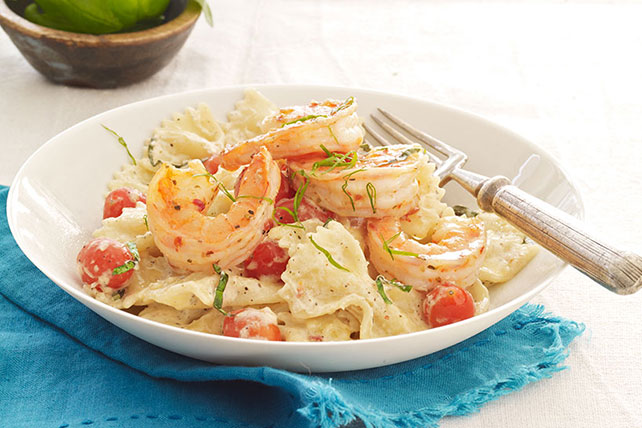 Creamy Tomato-Basil Pasta with Shrimp