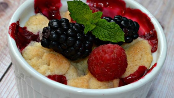 Raspberry and Blueberry Cobbler