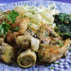 Chicken Piccata with Artichoke Hearts