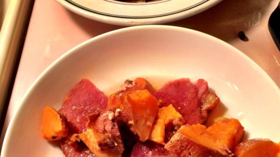 Quick and Easy Ham with Sweet Potatoes