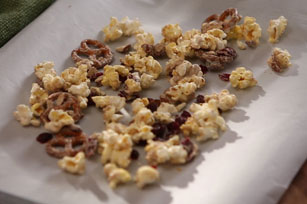 Ashley and Whitney's Popcorn and Pretzel Sweet Snack Mix