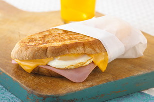 Cheesy Ham and Egg Sandwich