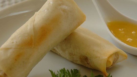 Baked Pork Spring Rolls