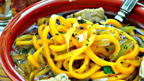 Butternut Squash Noodle Soup with Turkey