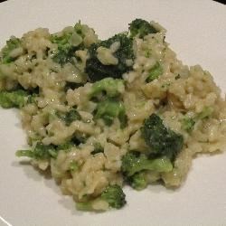 Broccoli Risotto with Cream and Lemon