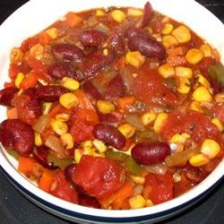 Insanely Easy Vegetarian Chili