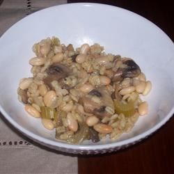 Barley and Mushrooms with Beans