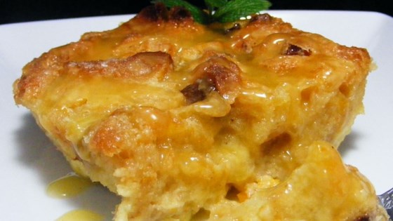 Panettone Bread Pudding with Spiced Orange Sauce