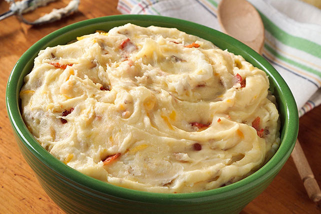 Cheesy Mashed Potatoes with Bacon