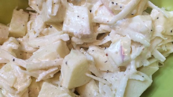 Kohlrabi and Apple Slaw