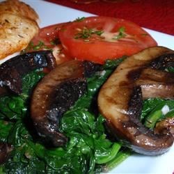 Sauteed Portobellos and Spinach