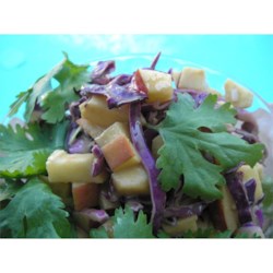 Purple Apple Slaw with Peanut Butter Dressing