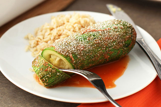 Three-Cheese Stuffed Zucchini