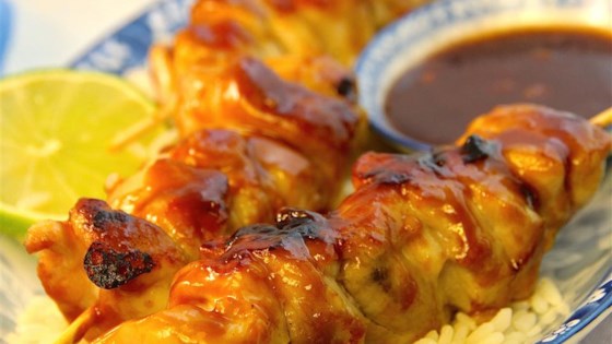 Indonesian Chicken Skewers with Peanut Sauce (Satay Ayam)