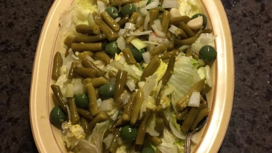 Green Bean and Stuffed Olive Salad