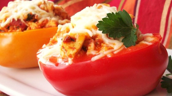 Tofu and Rice Stuffed Peppers