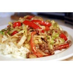 Black Pepper Beef and Cabbage Stir Fry