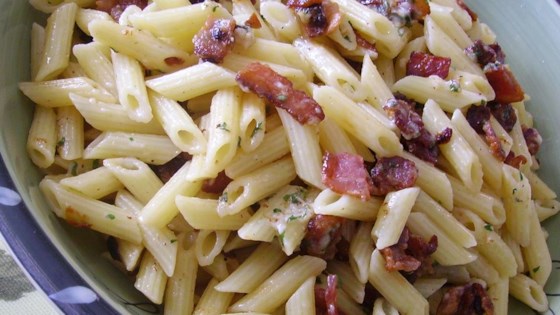 Bacon and Parmesan Penne Pasta